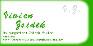 vivien zsidek business card